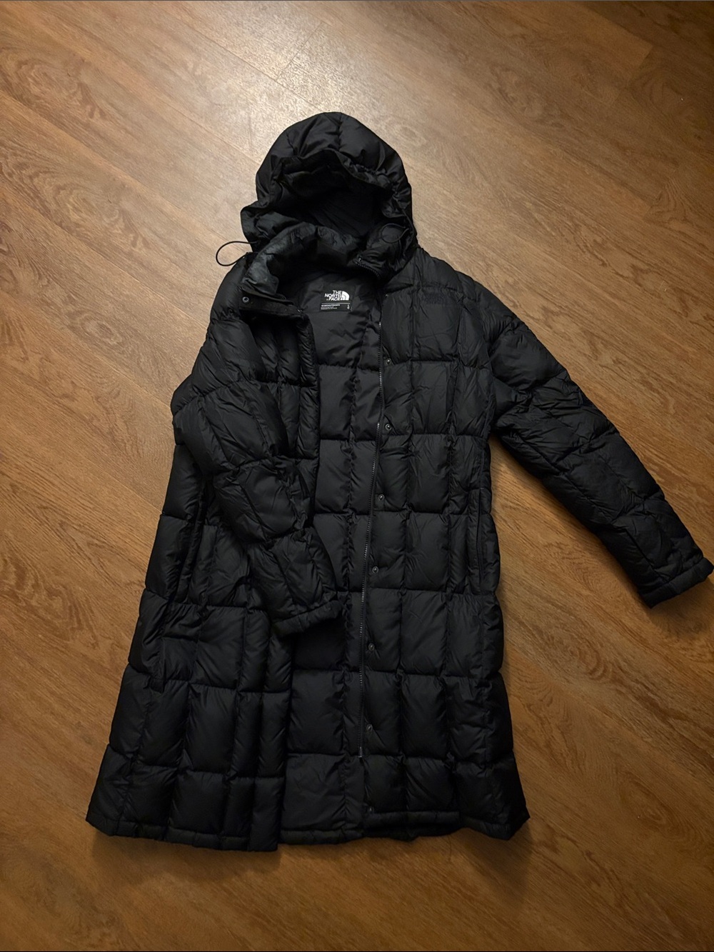 The North Face Women’s Black Hooded Long Puffer Jacket